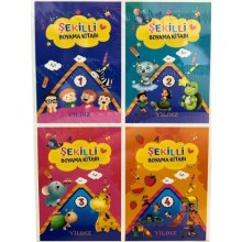Şekilli Boyama Kitabı 24'lü Paket