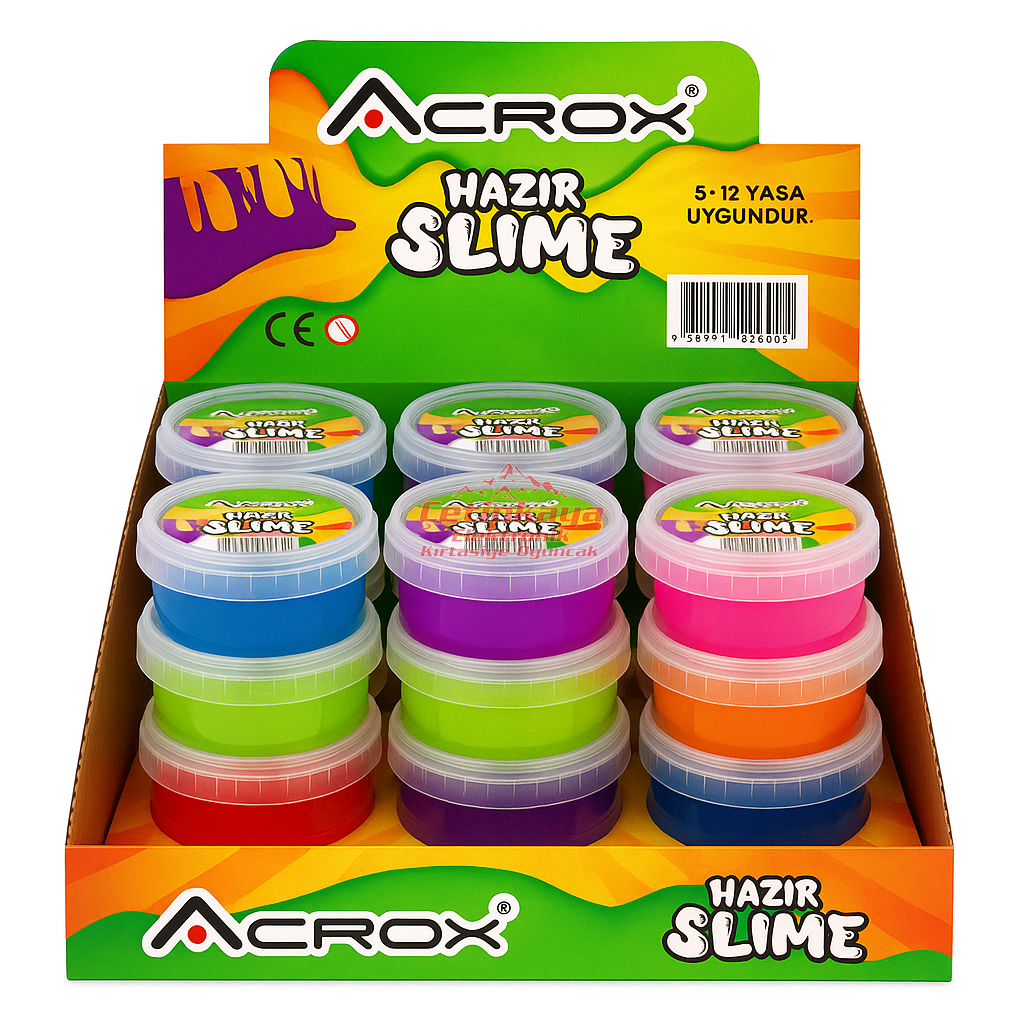 Acrox Slime 24'lü Stant - Çetinkaya Elektronik Kırtasiye Oyuncak