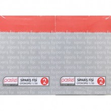 Pastel Sipariş Fişi 1/50 Otokopili 2 Nüsha 12'Li