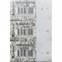Numaralı Fiş Küçük 36'Lı