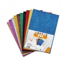 Eva Renkli Simli Yapışkanlı  50x70 10'lu Paket