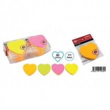 Fixpoint Yapışkanlı Kağıt Kalp 80 yp 12'li Paket