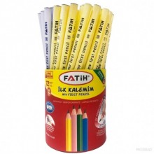 Fatih Jumbo üçgen başlangıç kalemi renkli kurşun kalem 72'li