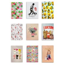 Modelist Defter Sert Kapak Desenli Çigili 80 yp 14x20