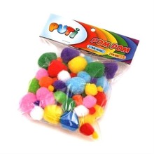 Puti Ponpon Karışık 10mm 20mm 30mm 24'lü paket