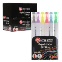 Fixpoint Fosforlu kalem çift uçlu 6'lı set