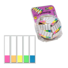 Yapışkanlı 5 renk neon renkli ayraç 12x45mm 20 yaprak