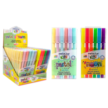 Pensan Kidz Pastel ve Neon Keçeli Kalem 6'lı 24'lü  paket