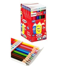 Fatih kuru boya kalemi tam boy 12'li paket 12 renk