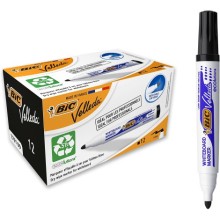 Bic Velleda 1701 Eco Yuvarlak Uçlu Beyaz Tahta Kalemi Siyah 12'li