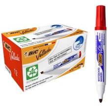 Bic Velleda 1701 Eco Yuvarlak Uçlu Beyaz Tahta Kalemi Kırmızı 12'li