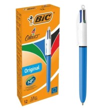 Bic Tükenmez Kalem Mekanizmalı Gövde 4 Renk 12'li