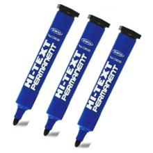 Hi-Text Markör Yuvarlak Uç Koli Kalemi Mavi 12'li paket