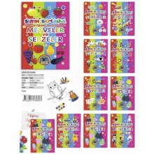 4E Şirin siyah beyaz boyama kitabı 16 sayfa