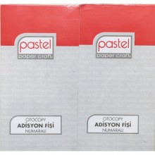 Pastel Adisyon Fişi Otokopili Numaralı 24'Lü
