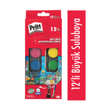 Pritt Sulu Boya Large Büyük Tablet 28mm 12 Renk