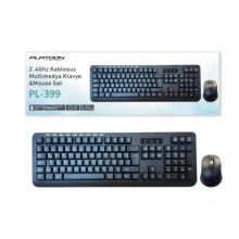 Platoon PL-399 Wireless Kablosuz MultiMedia Klavye Mouse Set