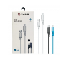 Tucci  TYPE-C Şarj Kablosu Metal 1Mt  TC-125 3.0A