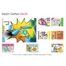 Mcolor Resim Defteri 25x35 Plastik Kapak 12'li