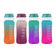 Fixpoint Renkli Su Matarası Kare 800 ml. 4 Model 24'lü Kutu  P-8335