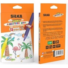 Silka Jumbo Üçgen Kuru Boya 12'li