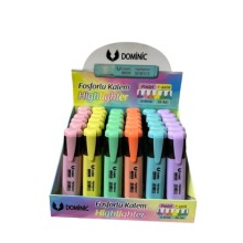 Dominic Pastel Fosforlu Kalem 6 Renk 36'lı 