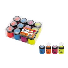 Fixpoint Silindir Kalemtraş Çiftli Renkli Gövde Siyah Kapak 12'li