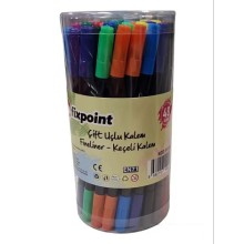 Fixpoint Fineliner Çift Uçlu Kalem kavanoz 48'li