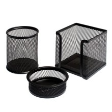 Masaüstü Metal Perfore Kalemlik Seti 3'lü Siyah