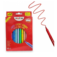 Fatih Keçeli Kalem 12 Renk Simli 6'lı