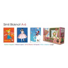 Not Defteri A6 Plastik Simli Kapak 24'lü Paket