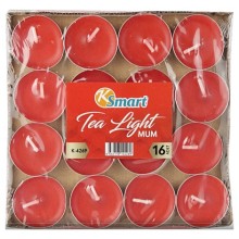 Tealight Mum Kırmızı Yuvarlak 30'lu Paket