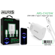 Auris Type-C to Type-C Yüksek Hızlı Şarj Seti 25W