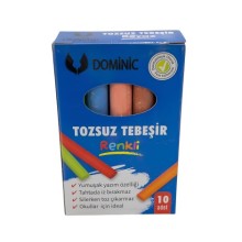 Dominic Renkli Tozsuz Tebeşir 10'lu  10'lu kutu 