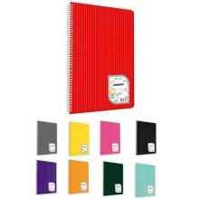 A4 Defter Spiralli PP Kapak 40 Yp Kareli 12'li