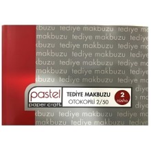 Pastel Tediye Makbuzu 2/50 Otokopili 2.Nüsha 12'Li