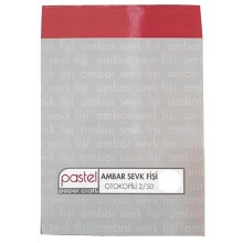 Pastel Ambar Sevk Fişii 3/50 Otokopili 3.Nüsha 12'Li