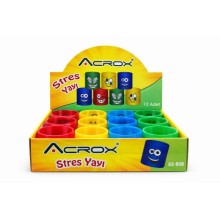 Acrox Büyük Boy Emoji'li Stres Yayı 12 li