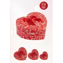 Kalp Kutu 3'lü ( Farklı Renk Seçenekleri Mevcut )