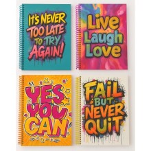 Sert Kapak Spiralli Defter 17x24 Kareli