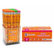 Mikro Gold Sİlgili Kurşun Kalem 72'li Paket  ( Turuncu )