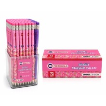 Mikro Gold Sİlgili Kurşun Kalem 72'li Paket  ( Pembe )