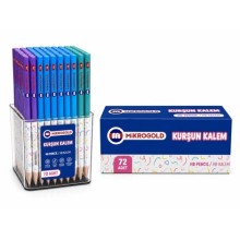 Mikro Gold Desenli Kurşun Kalem 72'li Paket  ( Mor)
