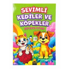 Boyama Kitabı Sevimli Kediler ve Köpekler 128 Syf